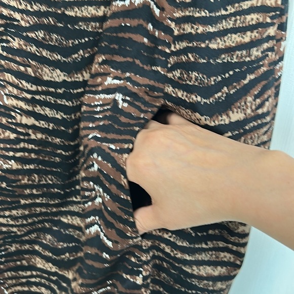 2198- MICHAEL Michael Kors Sleeveless Sheath Print Pencil Stretch Dress Size 12 - Picture 5 of 8